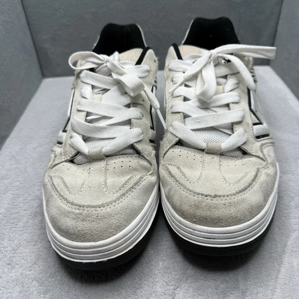 Vans Upland Marshmallow White Black Suede Sneakers Men's Size 12 Chunky 90s